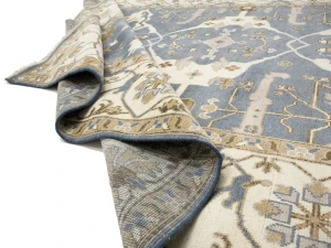 Muted Gray Floral Transitional 10X14 Oushak Oriental Rug