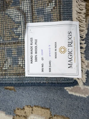 Muted Gray Floral Transitional 10X14 Oushak Oriental Rug