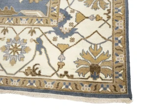 Muted Gray Floral Transitional 10X14 Oushak Oriental Rug