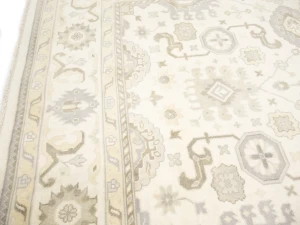 Muted Cream Floral Transitional 10X20 Oushak Oriental Rug