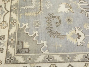 Muted Floral Colorfast 9X12 Oushak Chobi Oriental Rug