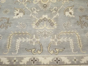 Muted Floral Colorfast 9X12 Oushak Chobi Oriental Rug