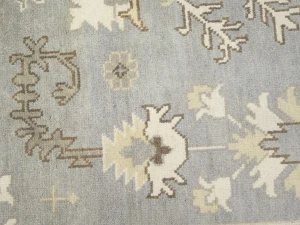 Muted Floral Colorfast 9X12 Oushak Chobi Oriental Rug