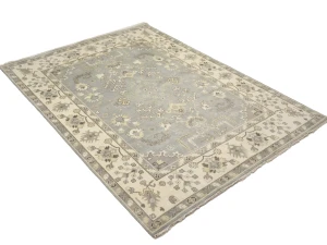 Muted Floral Colorfast 9X12 Oushak Chobi Oriental Rug