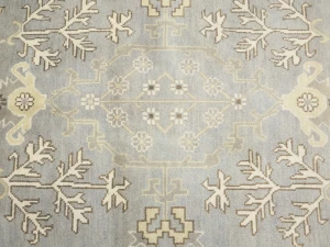 Muted Floral Colorfast 9X12 Oushak Chobi Oriental Rug
