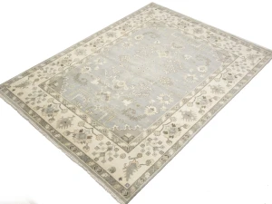 Muted Floral Colorfast 9X12 Oushak Chobi Oriental Rug