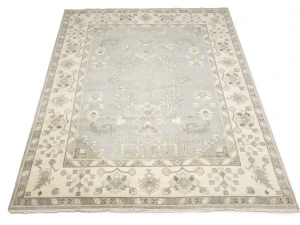 Muted Floral Colorfast 9X12 Oushak Chobi Oriental Rug