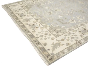 Muted Floral Colorfast 9X12 Oushak Chobi Oriental Rug