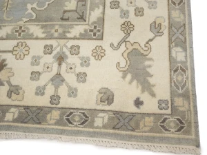 Muted Floral Colorfast 9X12 Oushak Chobi Oriental Rug