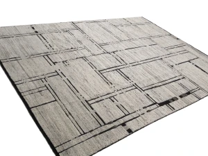Cream Geometric 8X11 Modern Oriental Rug