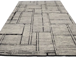 Cream Geometric 8X11 Modern Oriental Rug