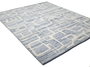 Blue Abstract 8X10 Modern Oriental Rug
