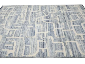 Blue Abstract 8X10 Modern Oriental Rug
