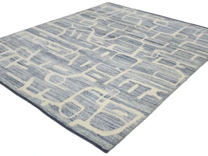 Blue Abstract 8X10 Modern Oriental Rug