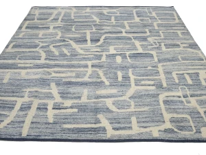 Blue Abstract 8X10 Modern Oriental Rug