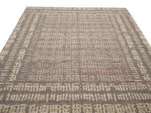 Brown Brodered 8X10 Modern Oriental Rug