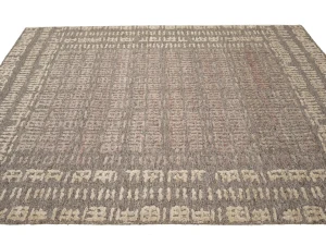 Brown Brodered 8X10 Modern Oriental Rug
