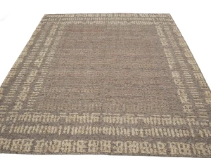 Brown Brodered 8X10 Modern Oriental Rug