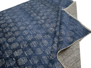 Dark Navy Geometric 8X10 Modern Oriental Rug