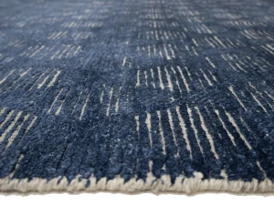Dark Navy Geometric 8X10 Modern Oriental Rug