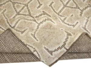 Beige Geometric 8X10 Oriental Modern Rug