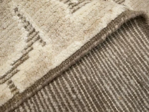 Beige Geometric 8X10 Oriental Modern Rug