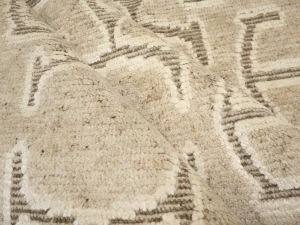 Beige Geometric 8X10 Oriental Modern Rug