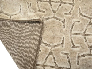 Beige Geometric 8X10 Oriental Modern Rug