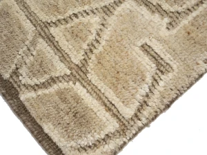 Beige Geometric 8X10 Oriental Modern Rug