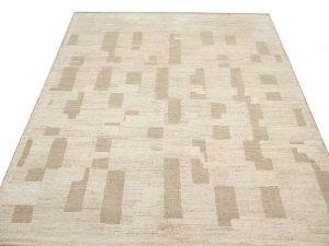 Beige Abstract 8X10 Modern Oriental Rug
