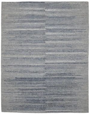 Blue Abstract 8X10 Modern Oriental Area Rug