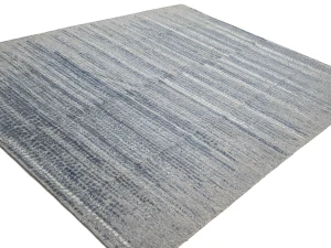 Blue Abstract 8X10 Modern Oriental Area Rug