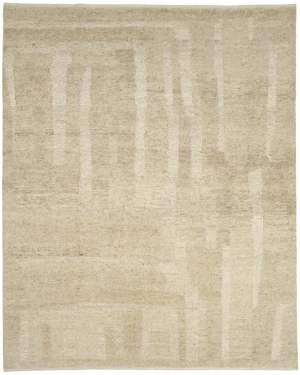 Beige Abstract 8X10 Modern Oriental Area Rug