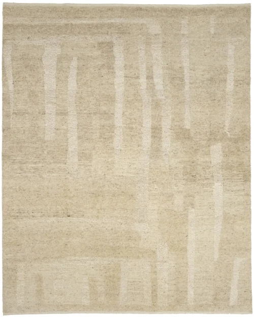 Beige Abstract 8X10 Modern Oriental Area Rug