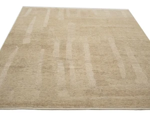 Beige Abstract 8X10 Modern Oriental Area Rug