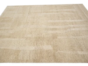 Beige Abstract 8X10 Modern Oriental Area Rug