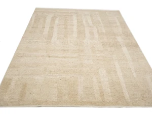 Beige Abstract 8X10 Modern Oriental Area Rug