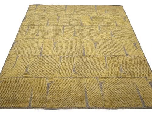 Beige Geometric 8X10 Modern Oriental Rug
