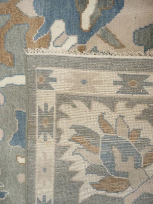 Colorfast Floral 10X14 Oushak Chobi Oriental Rug