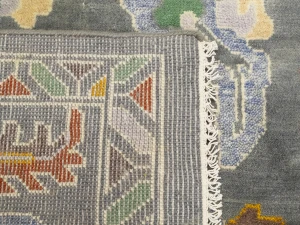 Muted Floral Colorfast 9X12 Oushak Chobi Oriental Rug