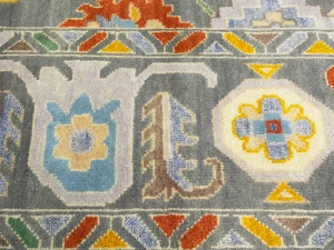 Muted Floral Colorfast 9X12 Oushak Chobi Oriental Rug