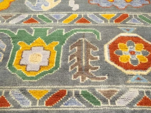 Muted Floral Colorfast 9X12 Oushak Chobi Oriental Rug