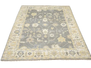 Muted Floral 9X12 Oushak Chobi Oriental Rug