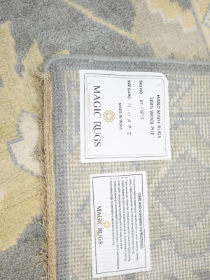 Muted Floral 9X12 Oushak Chobi Oriental Rug