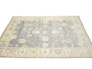 Muted Floral 9X12 Oushak Chobi Oriental Rug