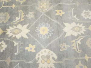 Muted Floral 9X12 Oushak Chobi Oriental Rug