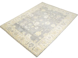 Muted Floral 9X12 Oushak Chobi Oriental Rug