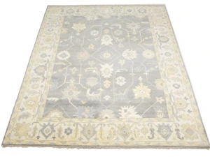 Muted Floral 9X12 Oushak Chobi Oriental Rug