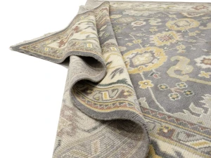Muted Floral 9'5X12'0 Oushak Chobi Oriental Rug