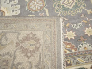 Muted Floral 9'5X12'0 Oushak Chobi Oriental Rug